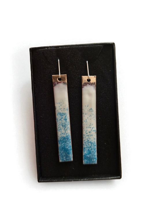 Ivory and Turquoise Bar Earrings