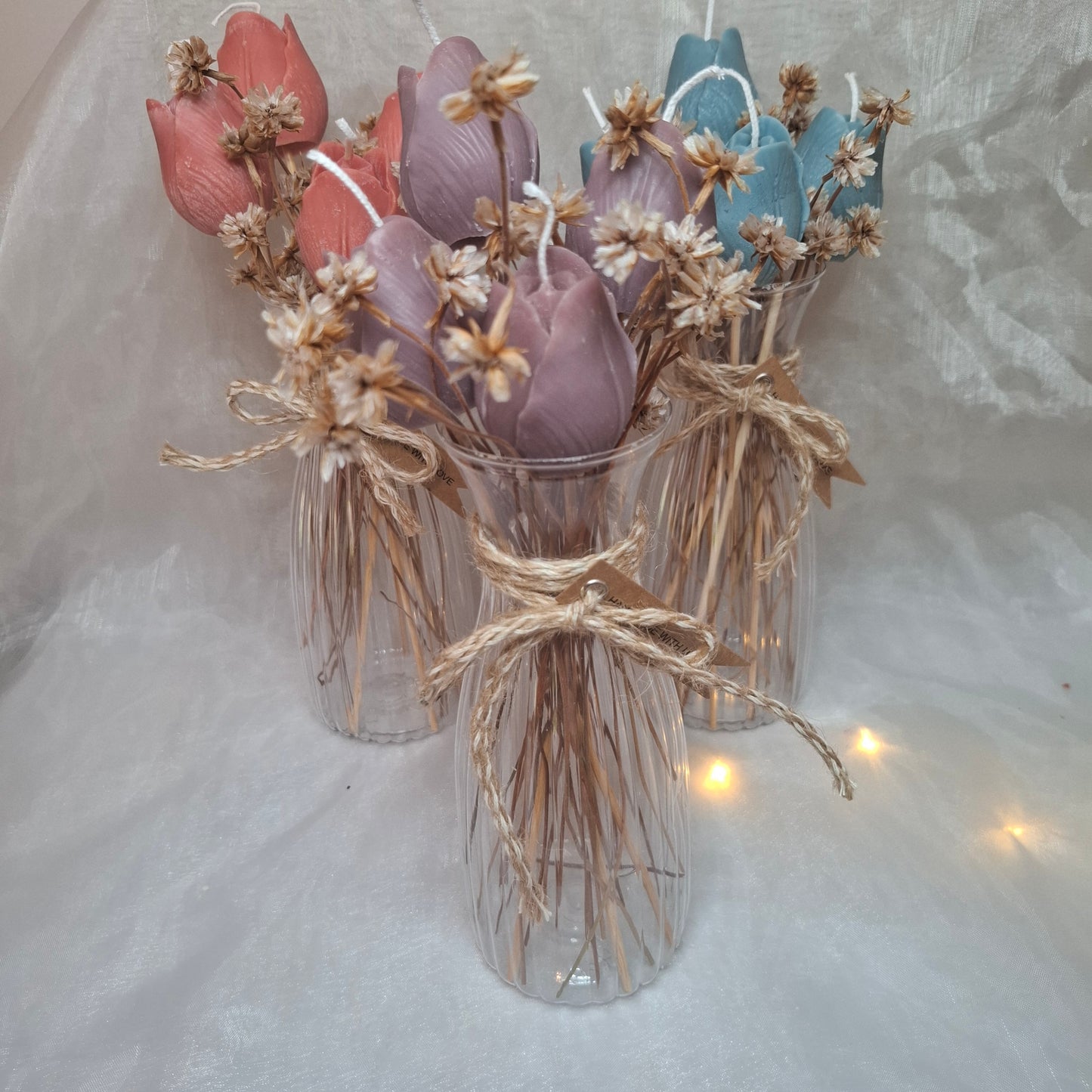 Candles-Tulips in a Vase – Handmade Elegance