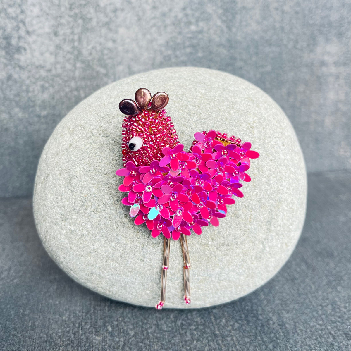 Hot Pink Flower Chickie Magnet