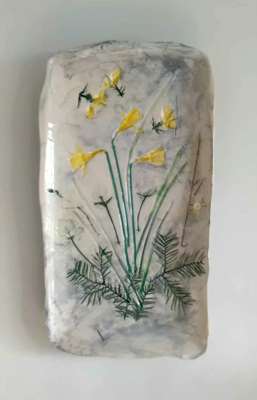 Large Ceramic Platter with florial design.