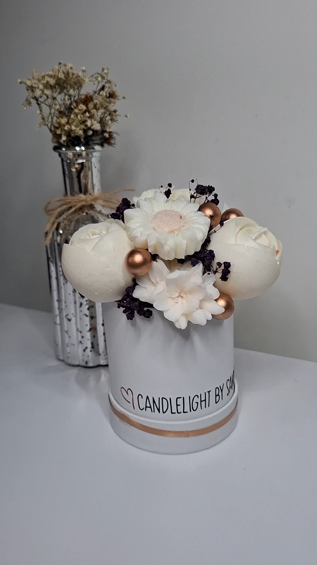 Candle bouquet-size S-Whisper of Cashmere
