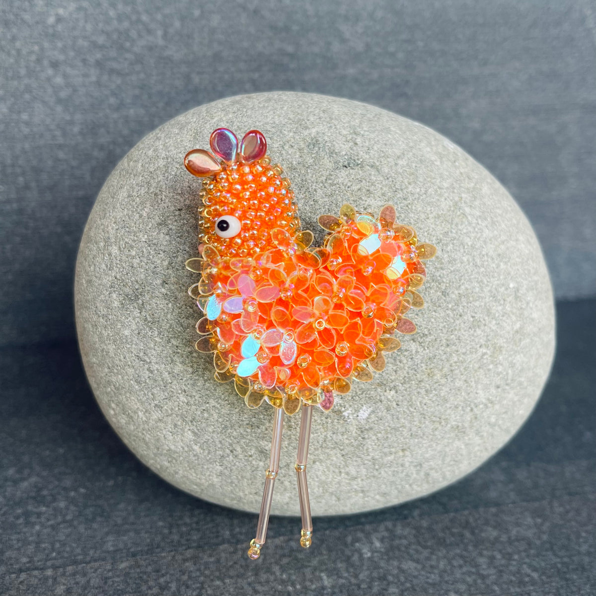 Orange Flower Chickie Magnet
