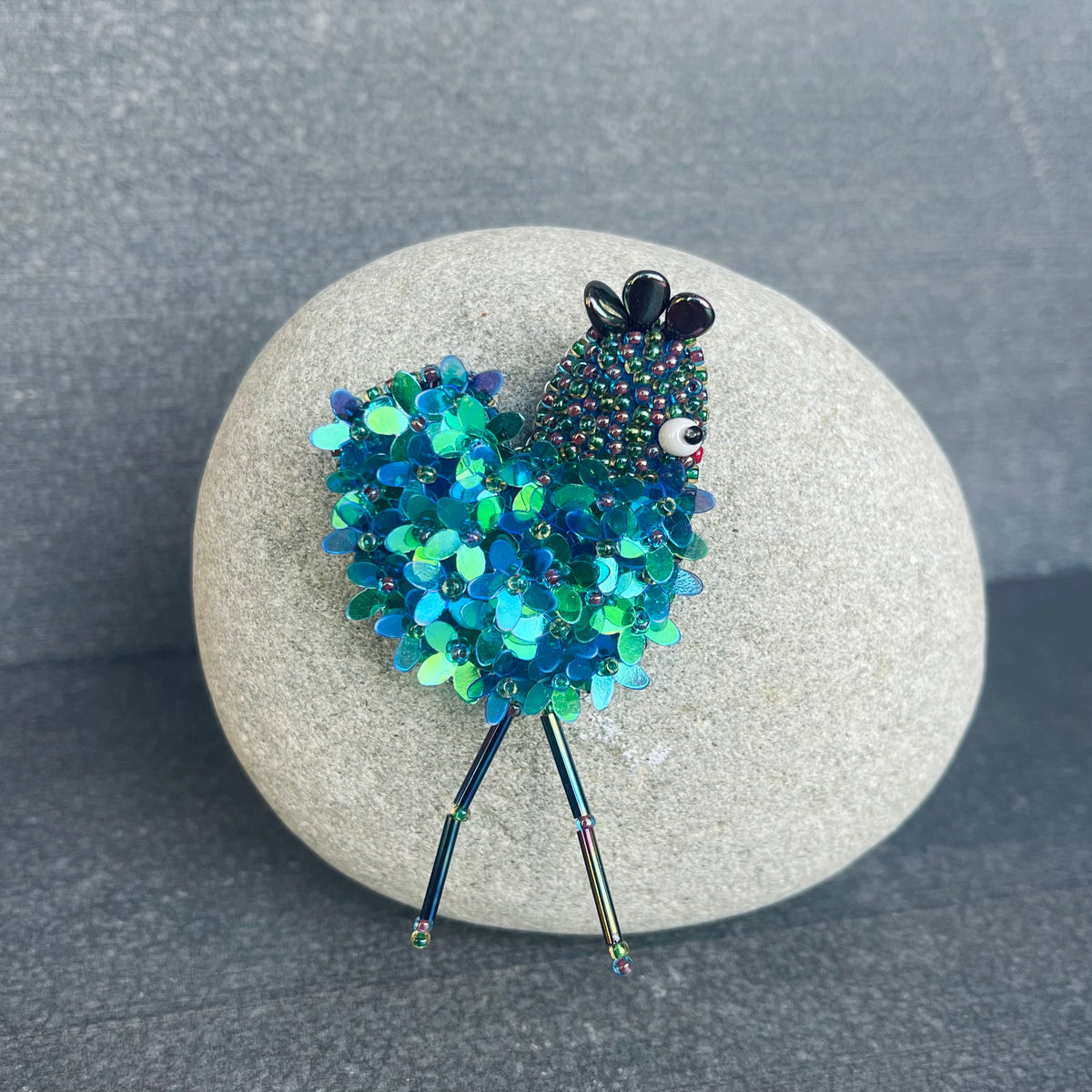 Blue-Green Flower Chickie Magnet