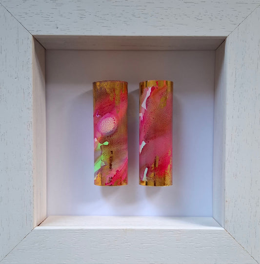 Golden Pink and Green Tubes