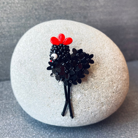 Black Baby Flower Chickie Magnet