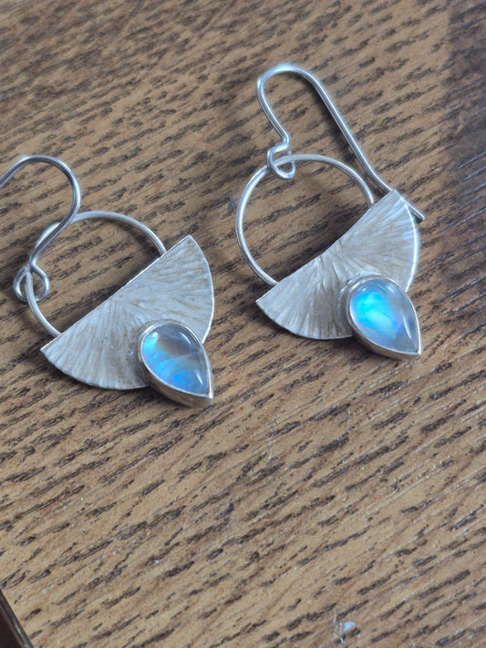 Moonstone isis dangle earrings