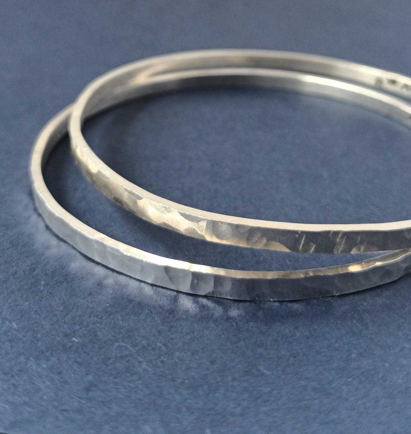 Allergic, Hammered silver Cork Slang Bangle