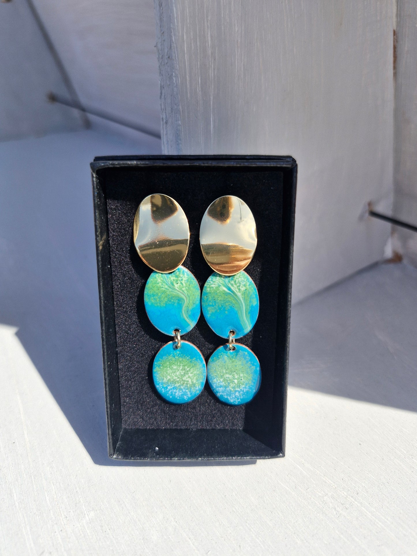 Aqua Ocean Clip-on earrings