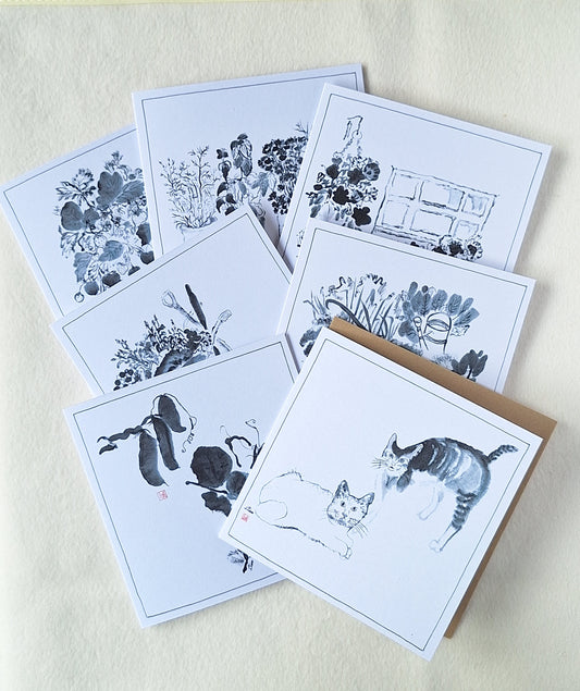Saw Framed Eco Aritst Greeting Cards - 7 Design Mix Pack