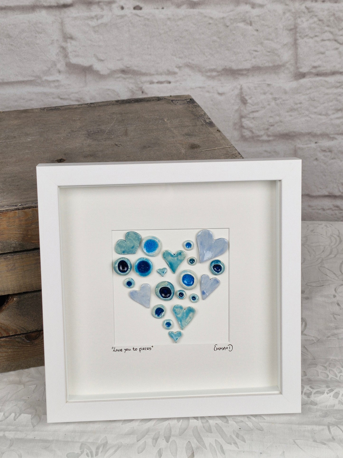 Love you to pieces (Blue) - Small Frame