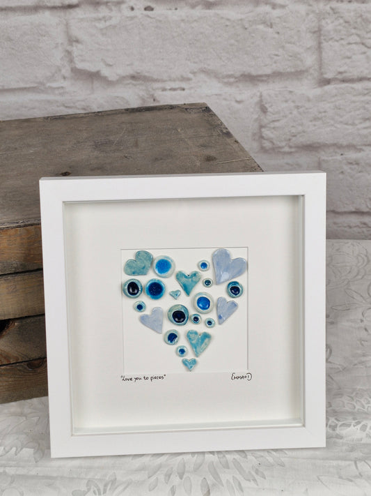 Love you to pieces (Blue) - Small Frame
