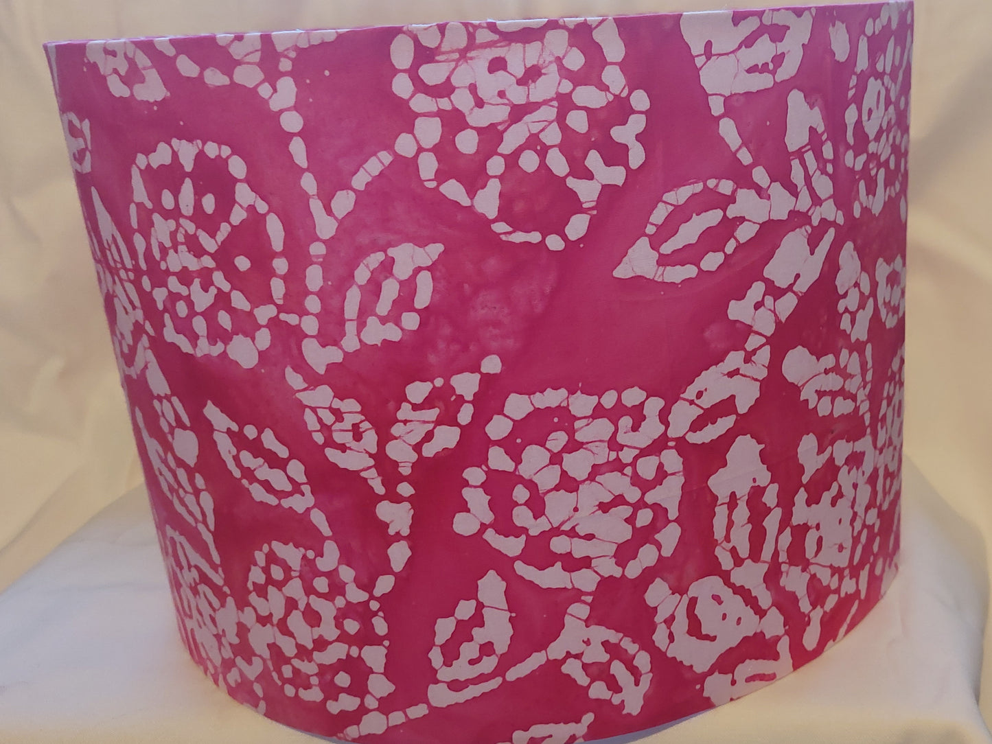 Cerise Lace Batik Lampshade