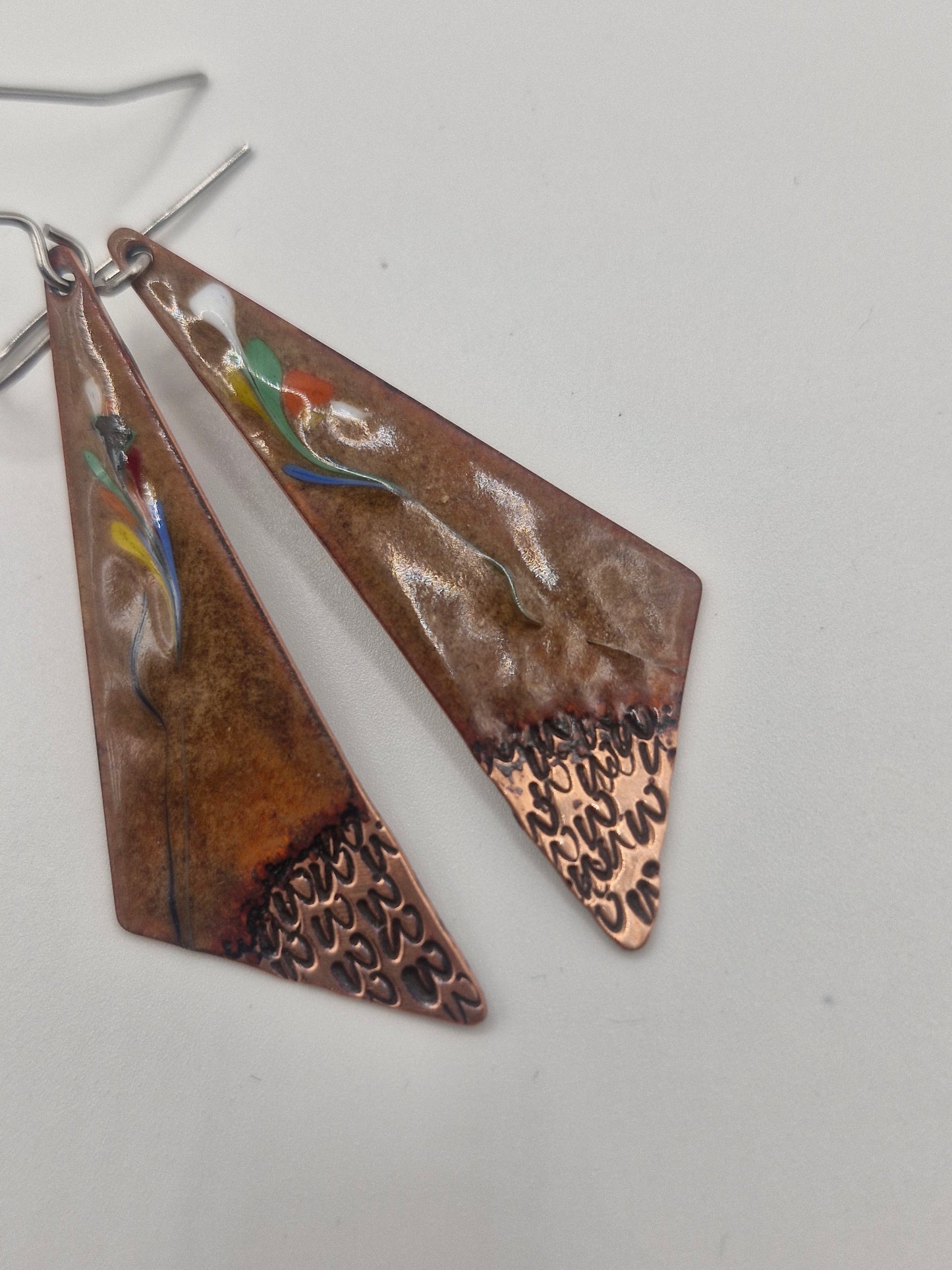Luisne Enamel Copper Earrings