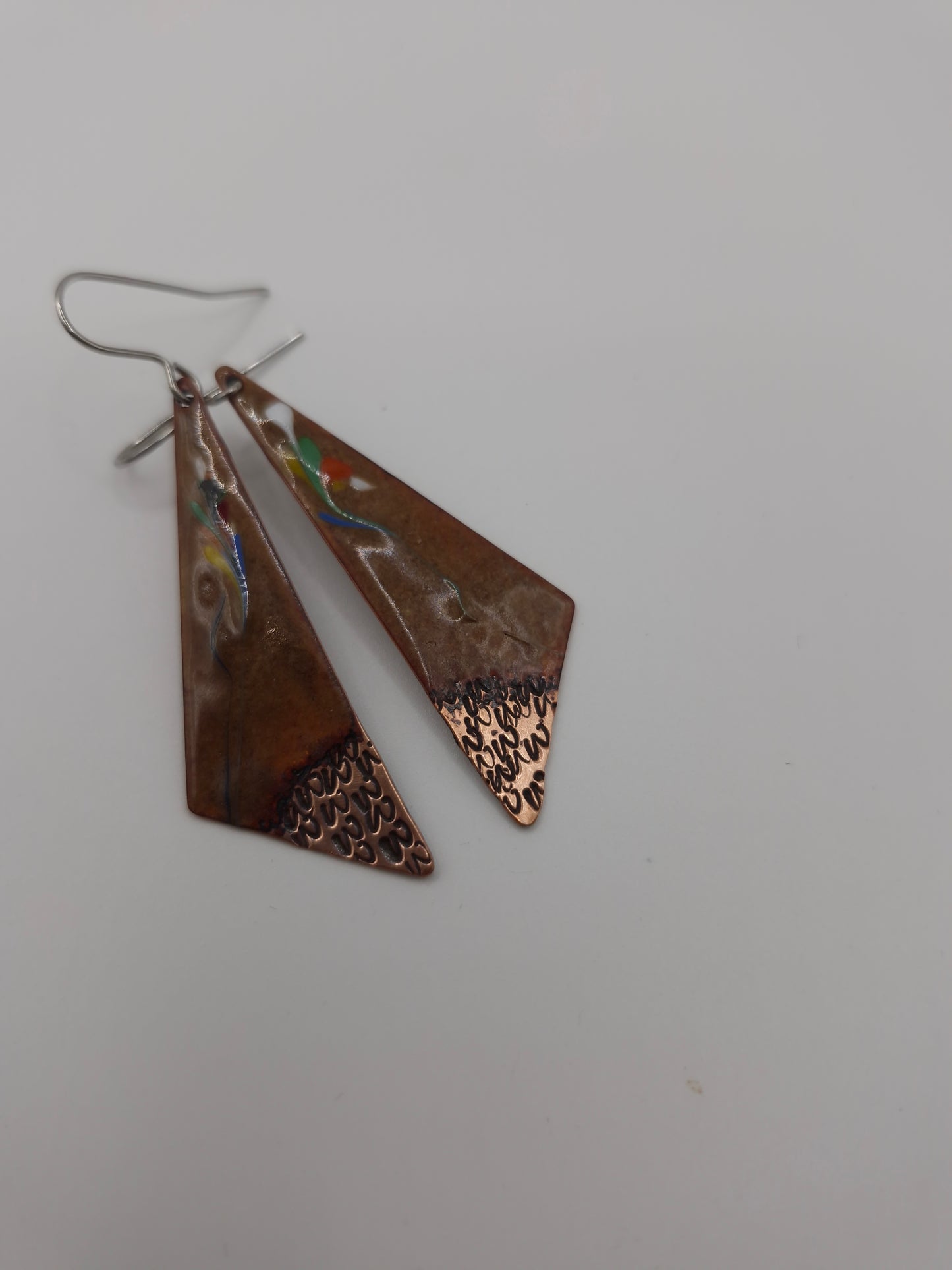 Luisne Enamel Copper Earrings