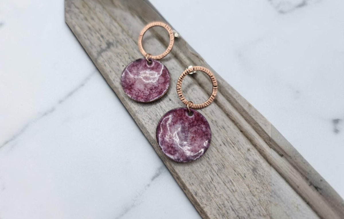 Blush Stone Wild Copper Earrings