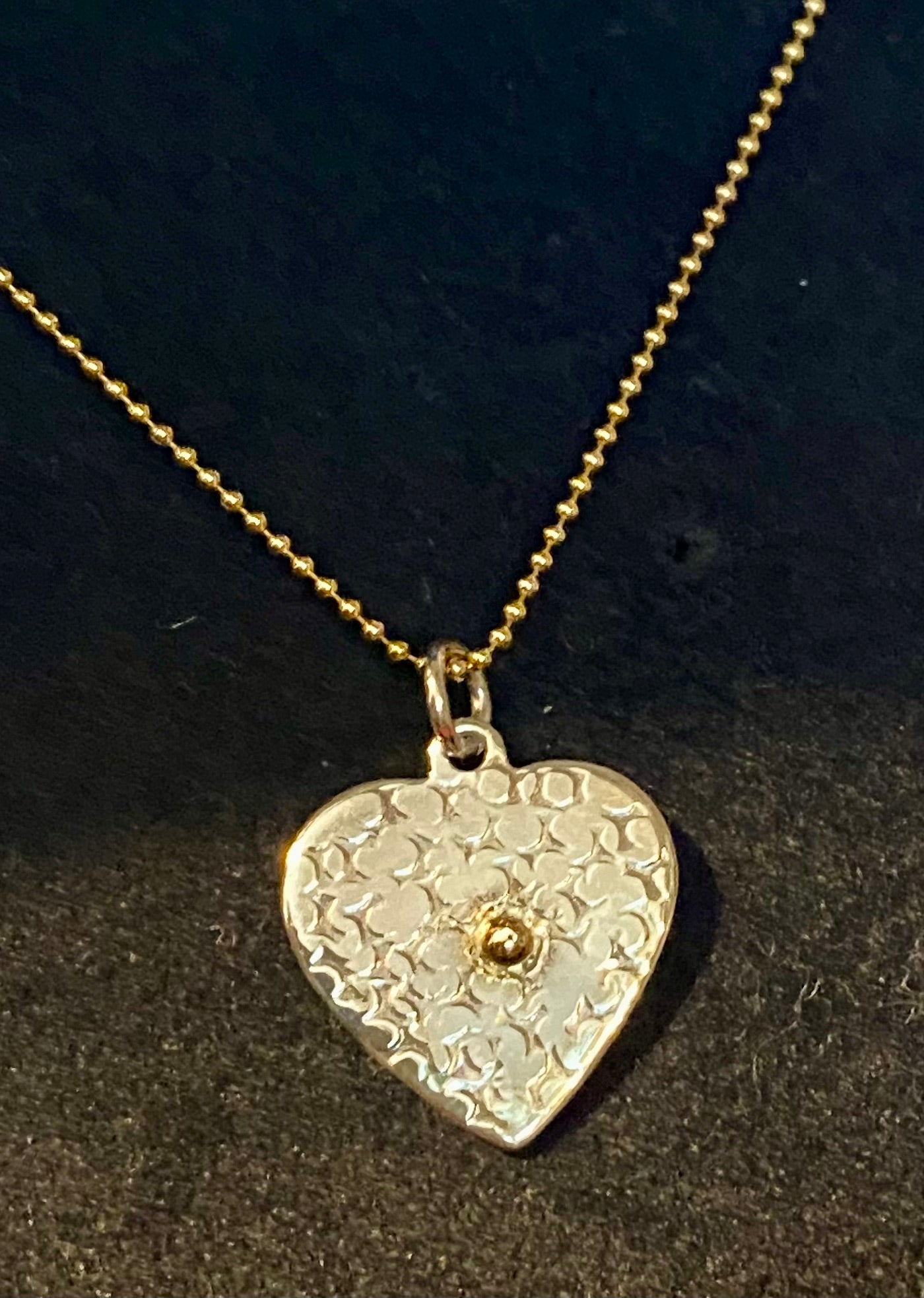 In My Heart Silver & Gold Pendant