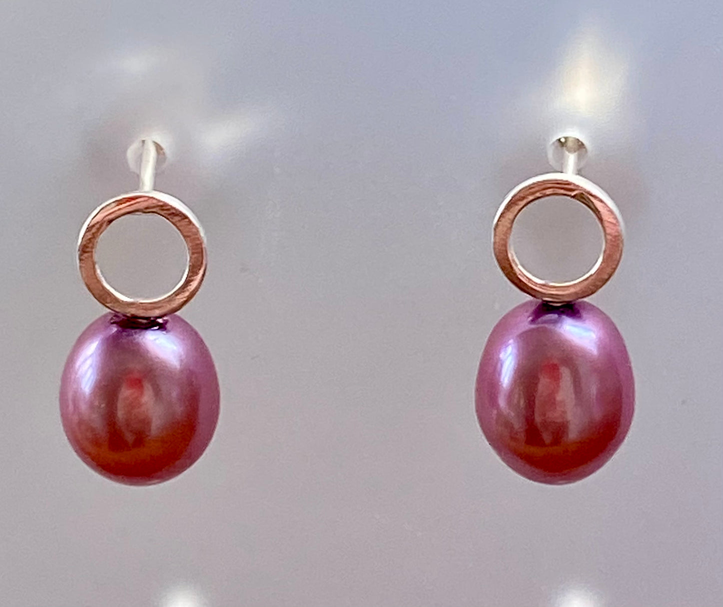 Lilly Pink of the Valley Pearl Earrings