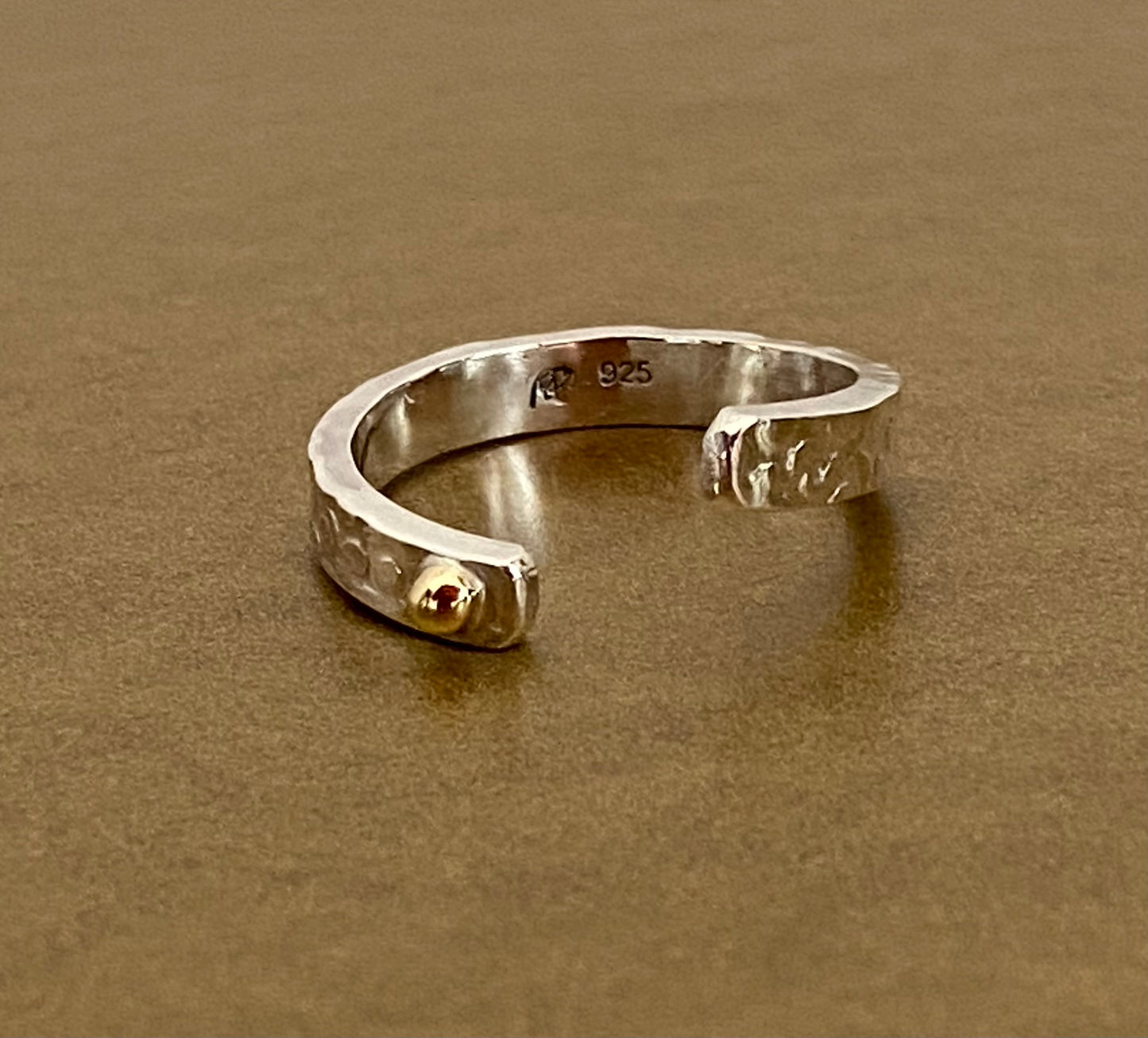 Golden Sand Gold and Silver Open Ring