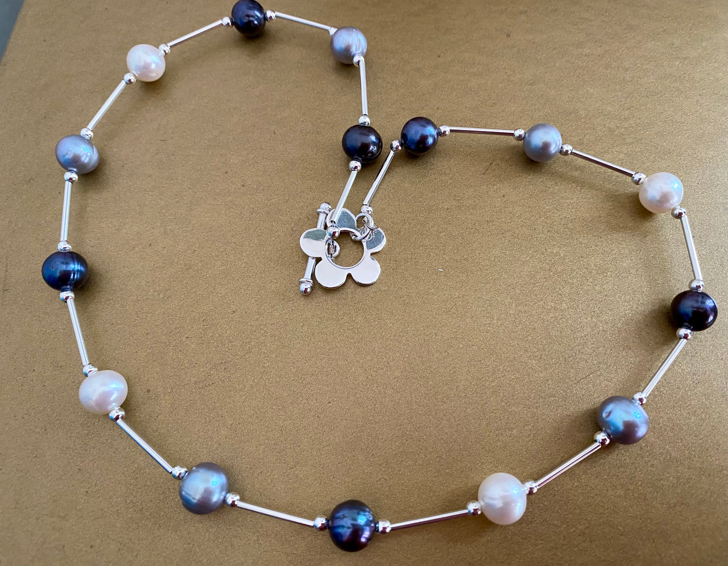 Rainbow of Natural Pearls Necklace
