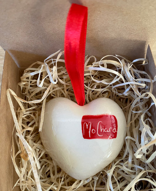 Ceramic Heart Gift  Mo Chara - My Friend