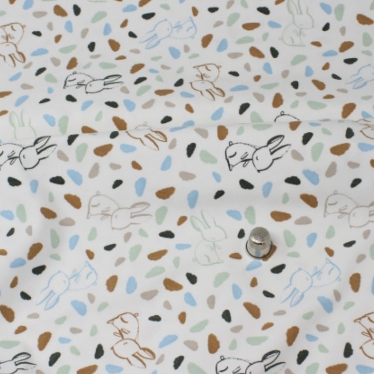 Baby Rabbits print- Handmade Baby Bandana Bib – Absorbent Dribble Bib for Teething Babies (0-24 Months)