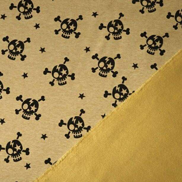 Skull Mustard Yellow Bib