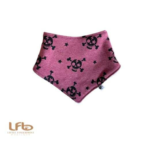 Skull Wine Red Bib