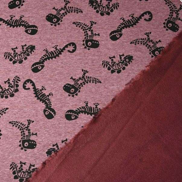 Dinosaur skeleton Wine Red "Grow with Me" Baby Harem Pants