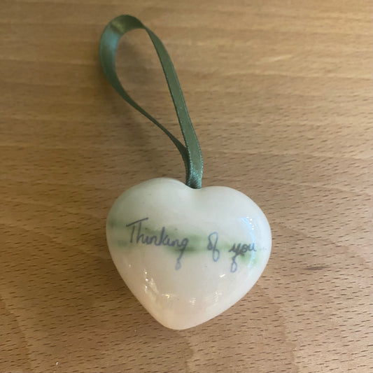 Ceramic Heart Designs - Small - Thinking of you
