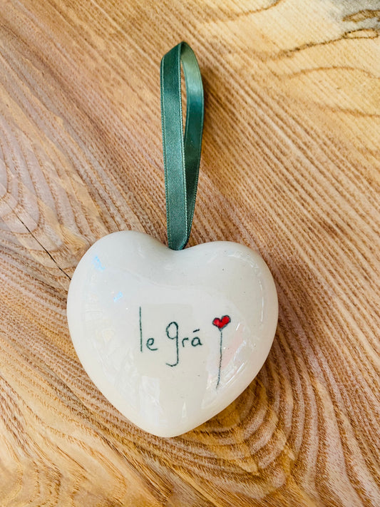 Ceramic Heart Gift -  Le Grá - With love