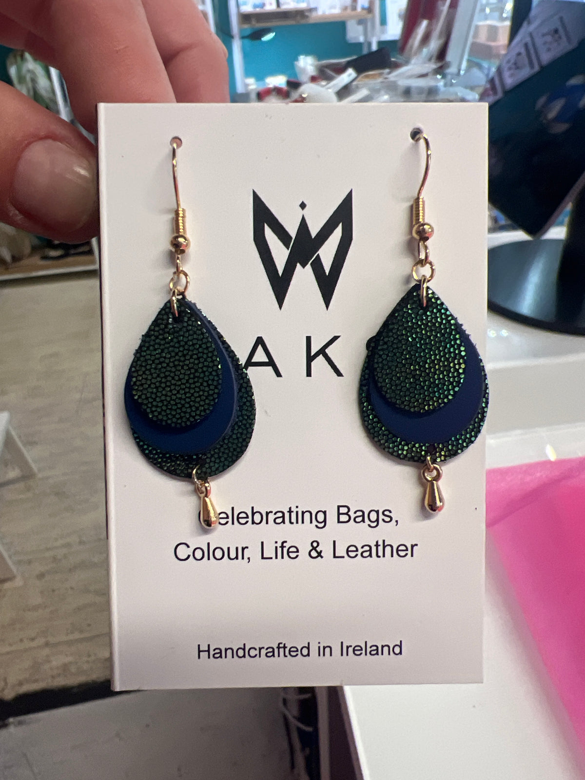 Leather earrings