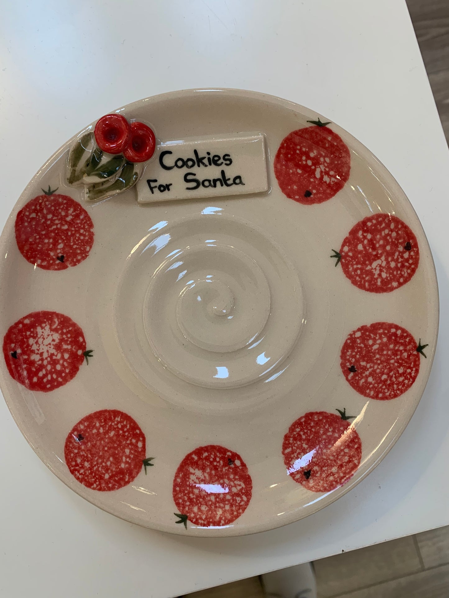 Cookies for Santa plate