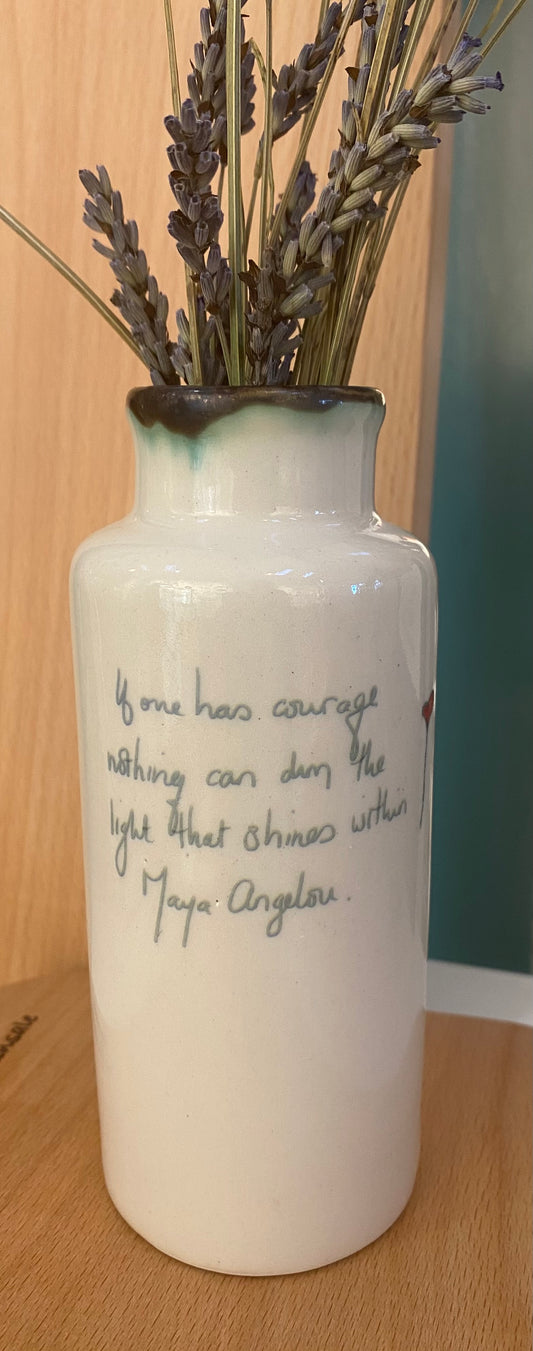 Ceramic Vase Round Maya Design