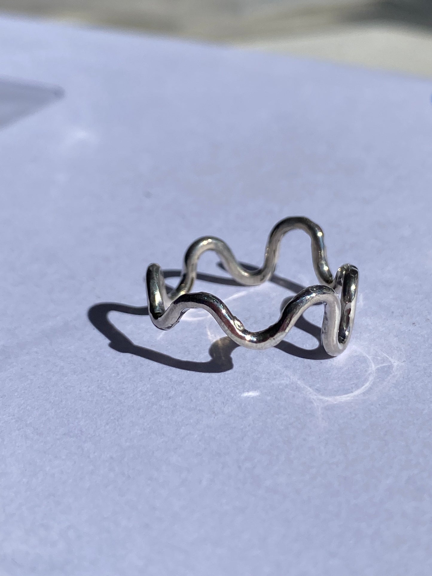 Little Gleaming Waves Silver Ring