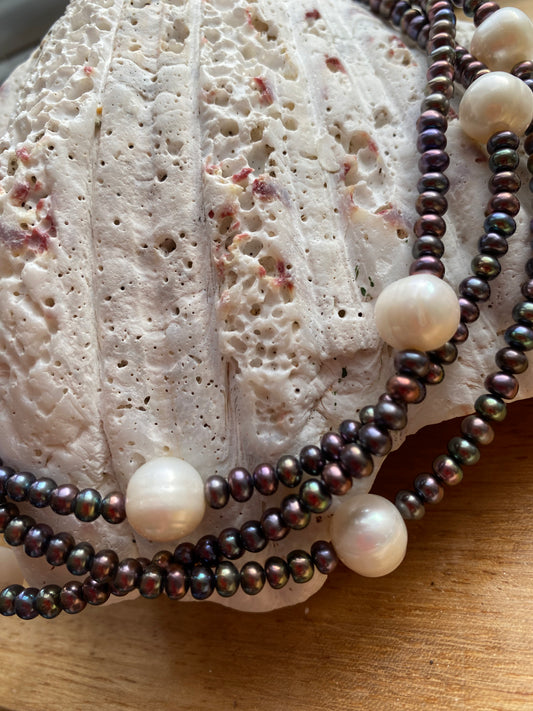 Silver Lining Pearl Necklace.