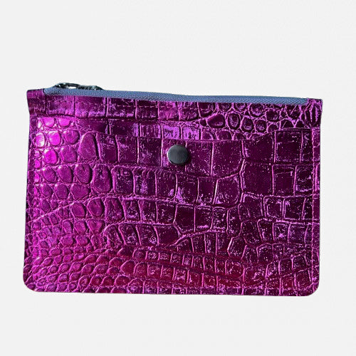 leather wallet with zipper