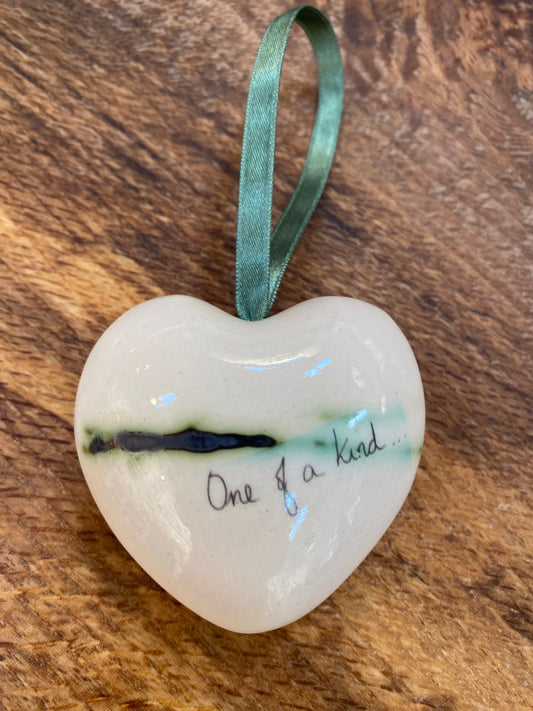 Ceramic Heart - Line Design - 'One of a Kind’