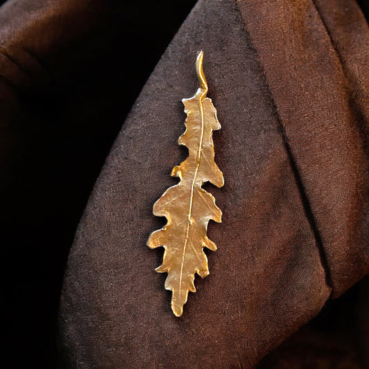 Bronze oak leaf brooch