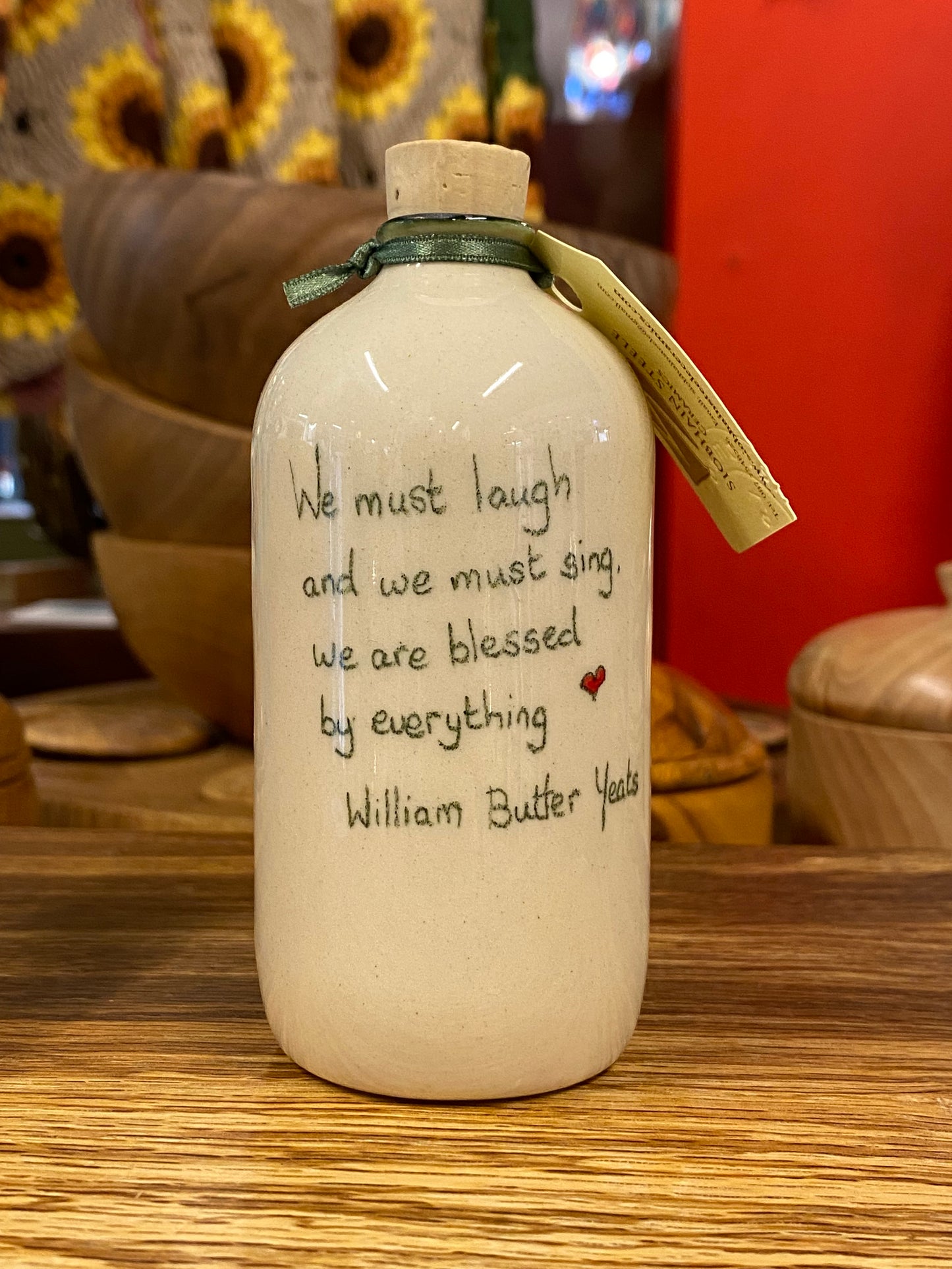 Message on a bottle - WB Yeats ‘ We must laugh ….’