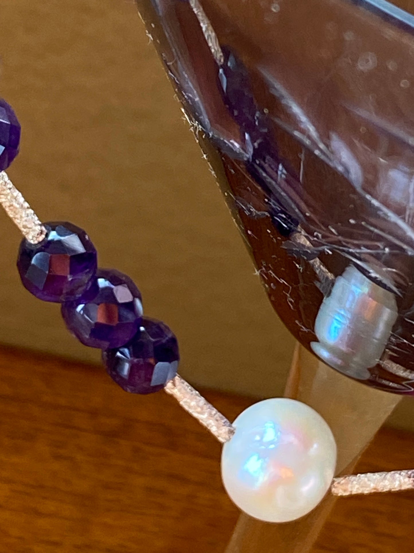 Snowdrop and Bluebells Pearl Necklace