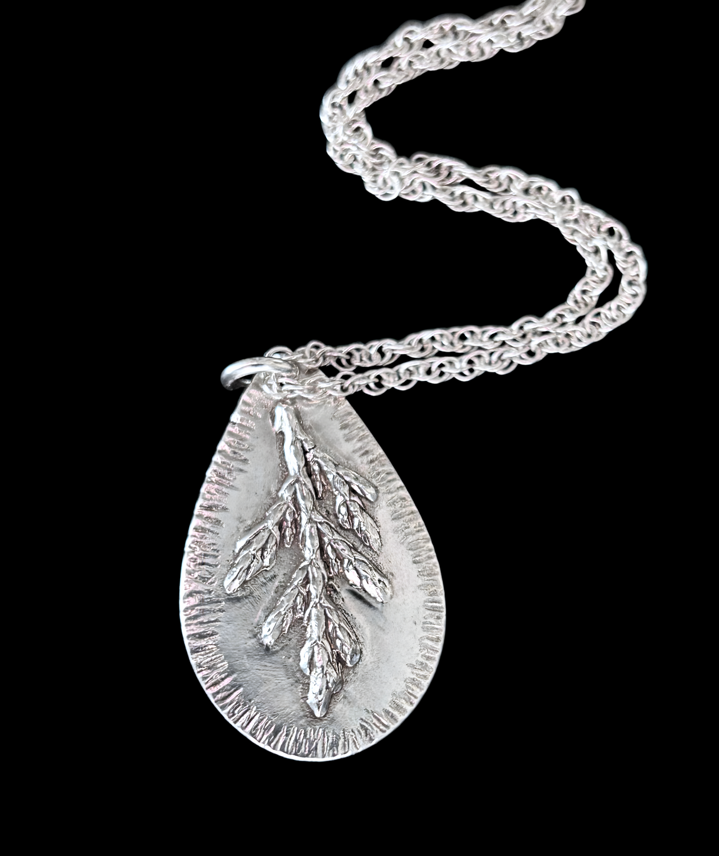 Cypress sprig pendant