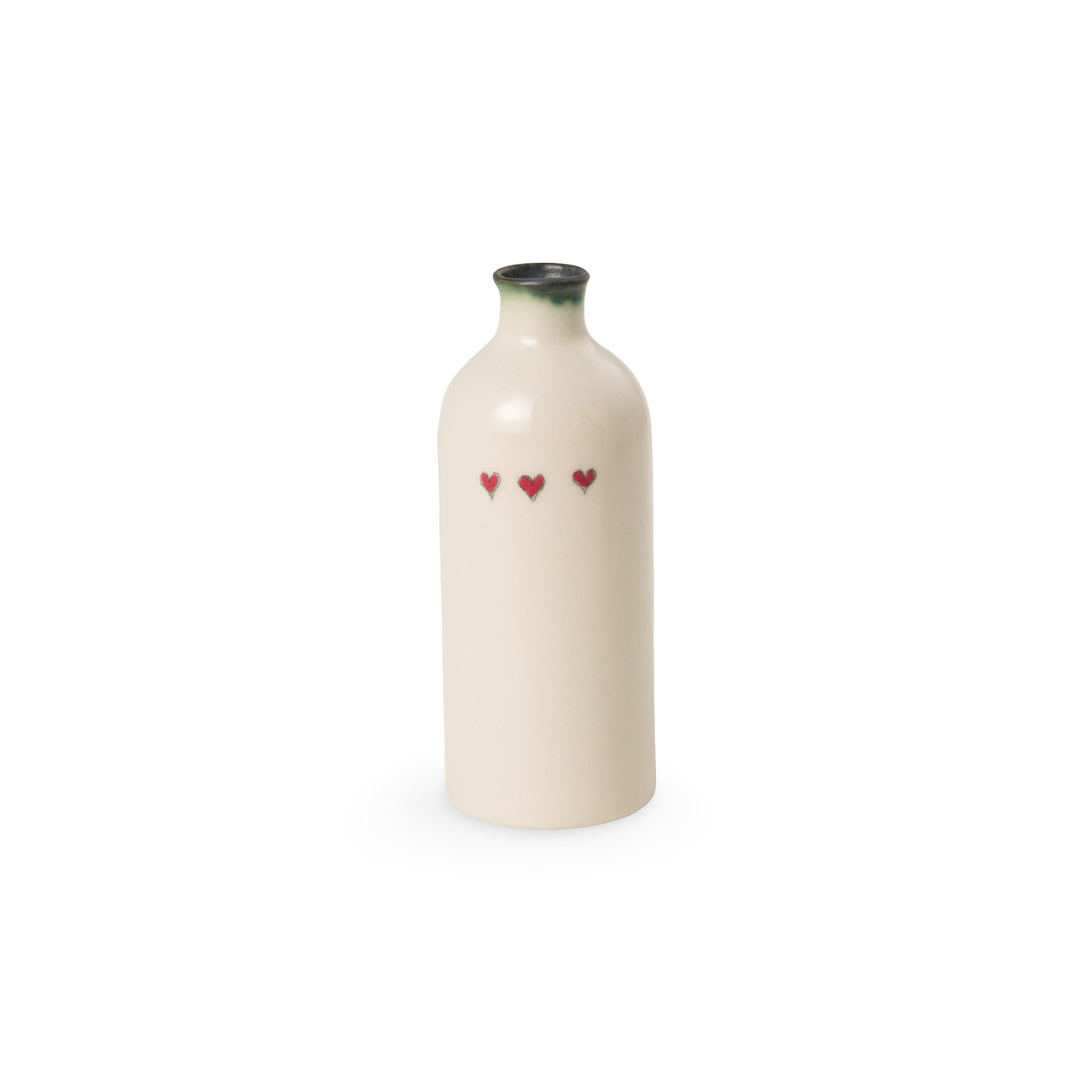 Ceramic Bud Vase - 3 heart Family design