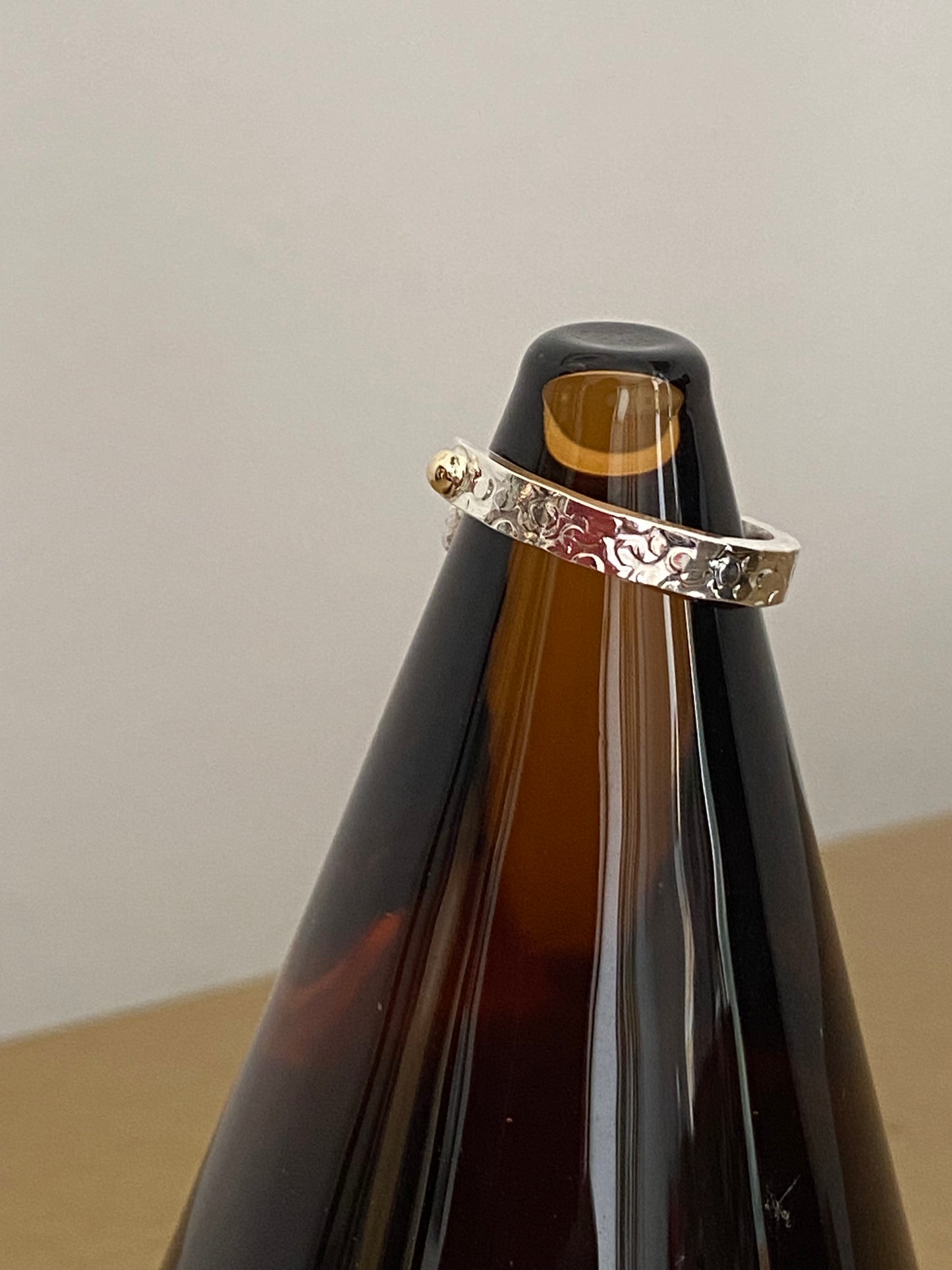 Golden Sand Gold and Silver Open Ring