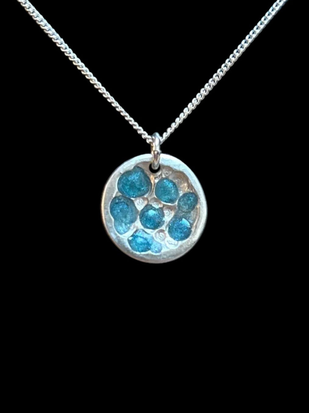 Silver & eco resin pendant