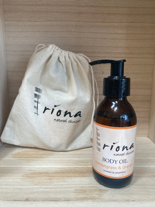 Riona Skincare Body Oil, Lemongrass & Orange