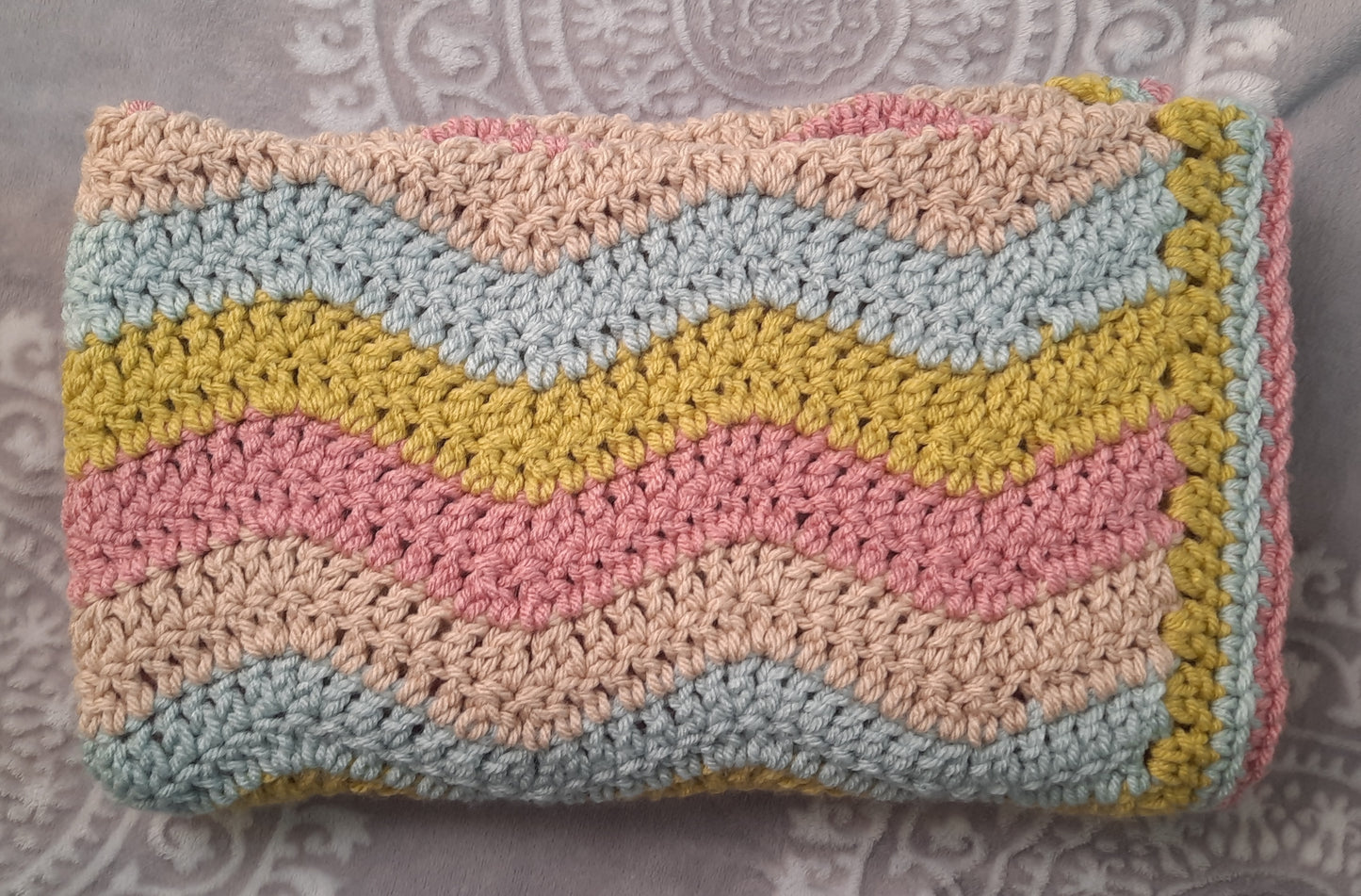 Crochet baby blanket - Ocean CHUNKY
