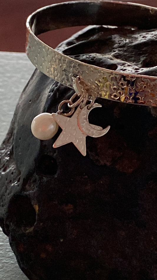 A Sky Full of Stars Silver Bangle