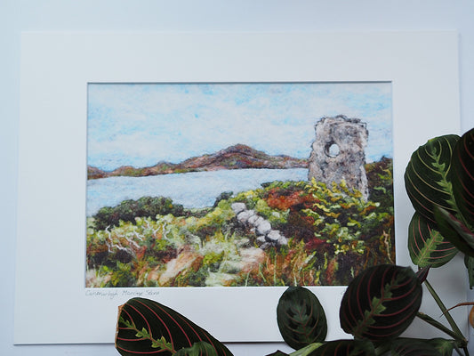 Caherurlagh Marriage Stone (Print of Needle Felted Original)