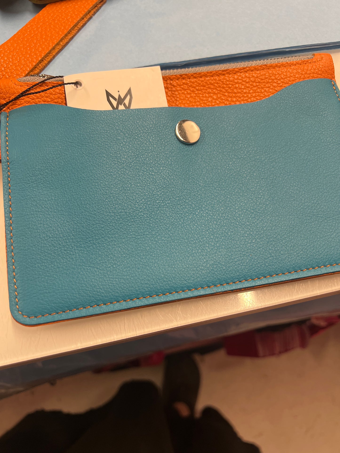 Leather clutch