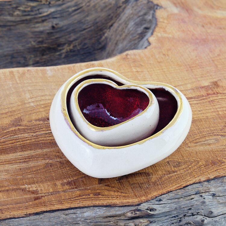 Ceramic Heart of Gold Set